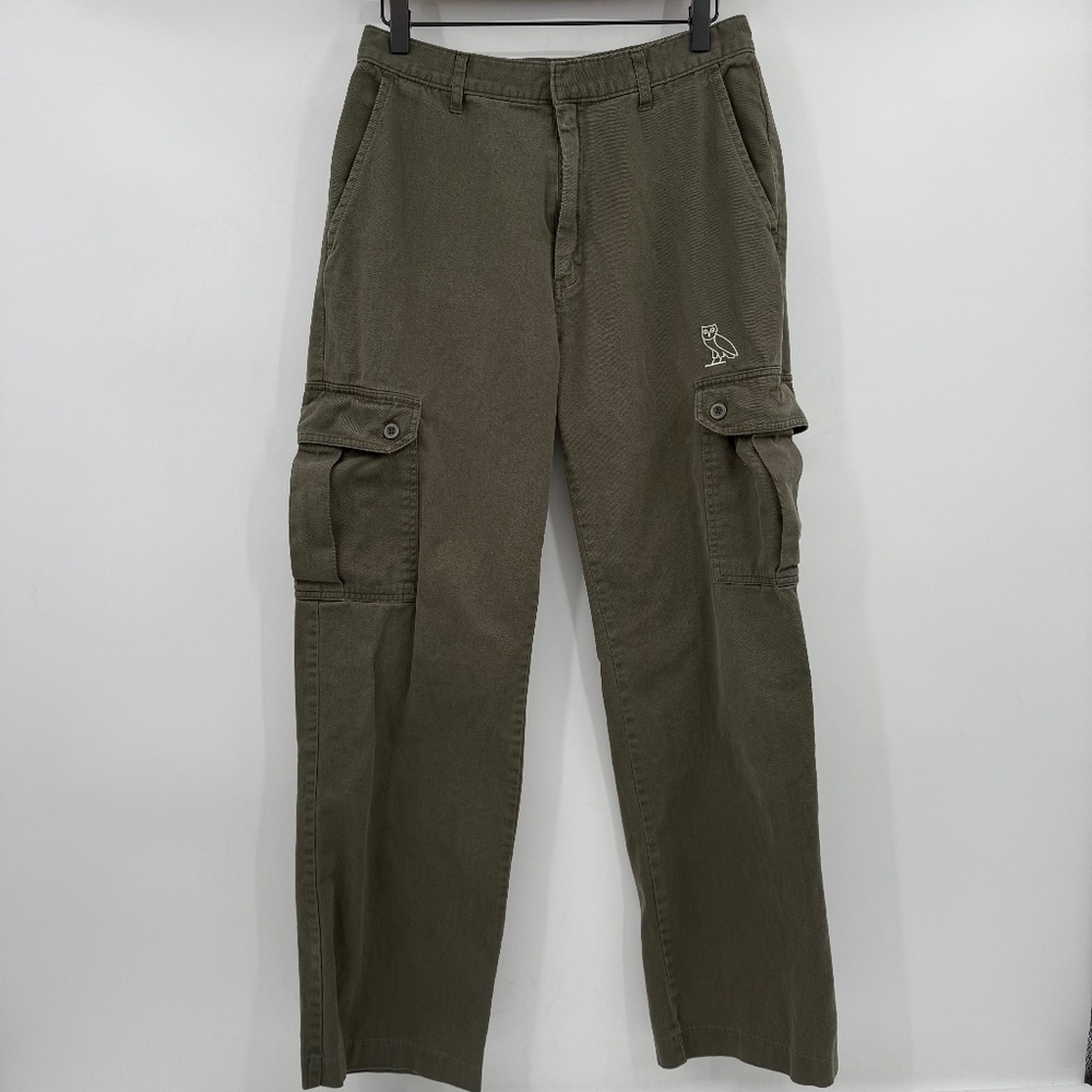 OVO Octobers Very Own Pants Women Medium Green Cargo Military Utility Straight
